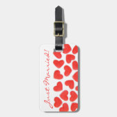 甘いハート'たった今結婚しました!'荷札の風景 ラゲッジタグ (正面縦)