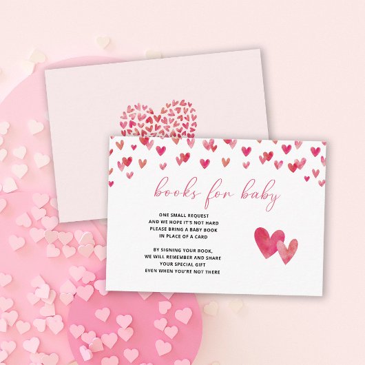 甘いハートのベビー エンクロージャーカード