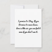 甘いハートを心配するな、私は死ぬまで一緒に。 サンキューカード (裏面)