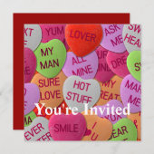 甘いハートを持つキャンディことわざ 招待状 (正面/裏面)