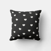 甘いハートカスタムの写真枕/炭 クッション (裏面)