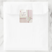 甘いハートシール スクエアシール (バッグ)