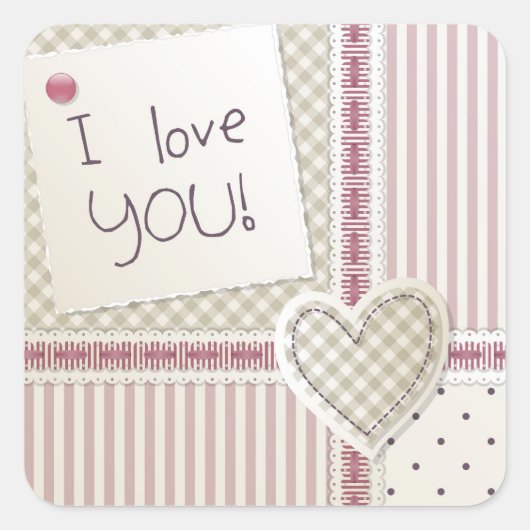 甘いハートシール スクエアシール (正面)