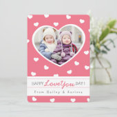 甘いハートバレンタインの写真カード/ピンク シーズンカード (スタンド正面)