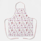 甘いハートパターン エプロン (正面)