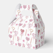 甘いハートパターン フェイバーボックス (正面サイド)