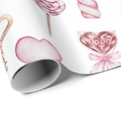 甘いハートパターン ラッピングペーパー (ロールコーナー)