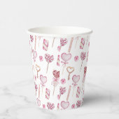 甘いハートパターン 紙コップ (右)