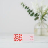 甘いハートピンクの名刺サイドのスキニー スキニー名刺 (スタンド正面)