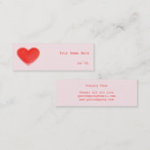 甘いハートピンクの名刺スキニー スキニー名刺 (正面/裏面)