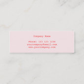 甘いハートピンクの名刺スキニー スキニー名刺 (裏面)