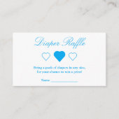 甘いハートベビーシャワーおむつラッフル エンクロージャーカード (正面)
