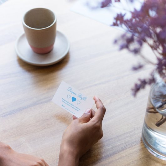 甘いハートベビーシャワーおむつラッフル エンクロージャーカード