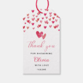 甘いハートベビーシャワー ギフトタグ (正面)