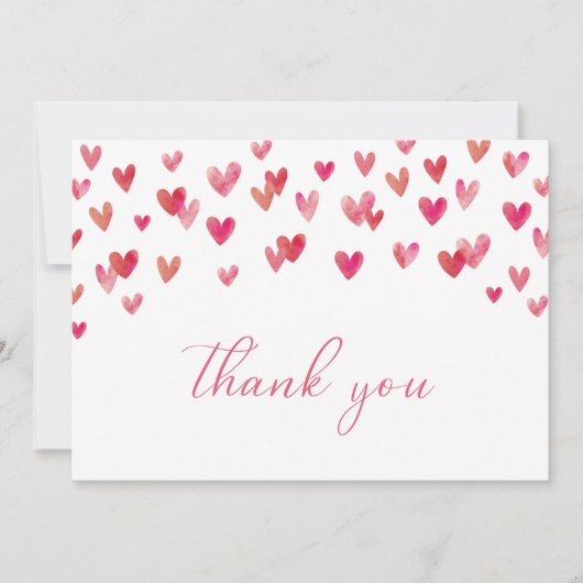 甘いハートベビーシャワー サンキューカード (正面)