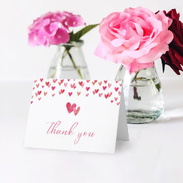 甘いハートベビーシャワー サンキューカード