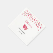 甘いハートベビーシャワー スタンダードカクテルナプキン (角)