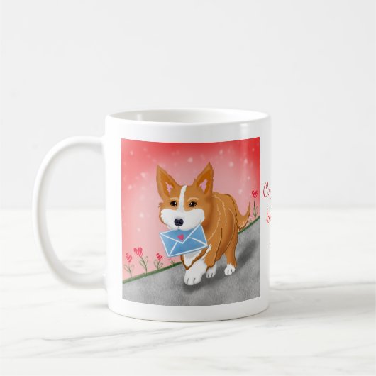 甘いハートレター配信Corgi コーヒーマグカップ (左)