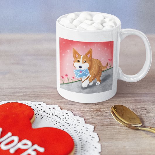 甘いハートレター配信Corgi コーヒーマグカップ