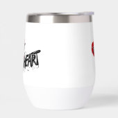 甘いハートワインタンブラー (左面)