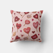 甘いハート型のキャンディクッション。 クッション (裏面)