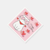 甘いハート子猫、あなたは私の誕生日Pを子猫 スタンダードカクテルナプキン (角)