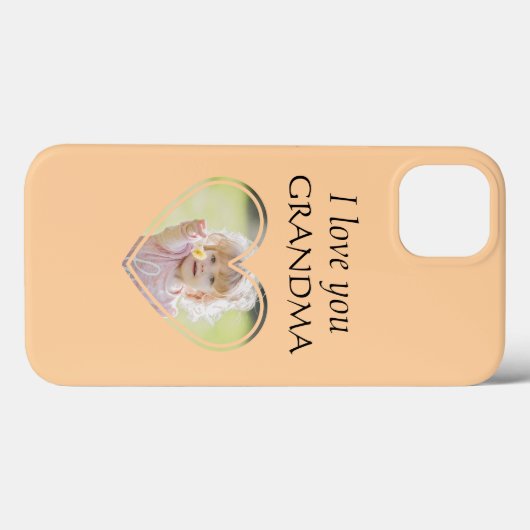 甘いハート愛おばあちゃん写真編集可能カラー Case-Mate iPhoneケース (裏面 (横))