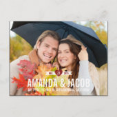 甘いハート日付カードを保存 案内ポストカード (正面)