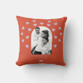 甘いハート柄の写真バレンタインデー クッション (正面)