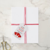 甘いハート棒つきキャンデー ギフトタグ (より糸付き)