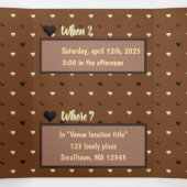 「甘いハート着陸」赤ちゃんシャワー招待 三つ折り招待状 (内部中)