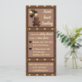 「甘いハート着陸」赤ちゃんシャワー招待 招待状 (スタンド正面)