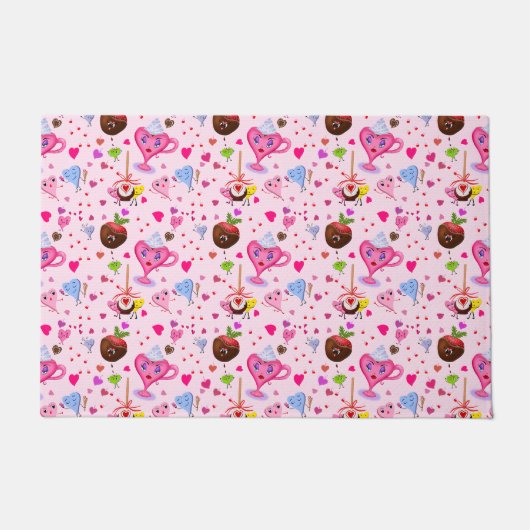 甘いハート祝ズどこでも ドアマット (正面)