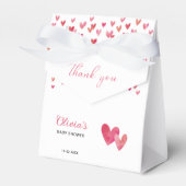 甘いハート赤ちゃんシャワーありがとう フェイバーボックス (正面サイド)