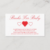 甘いハート赤ちゃんシャワーベビー本 エンクロージャーカード (正面)