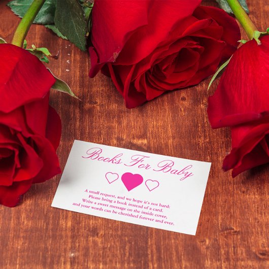 甘いハート赤ちゃんシャワーベビー本 エンクロージャーカード