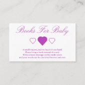 甘いハート赤ちゃんシャワーベビー本 エンクロージャーカード (正面)