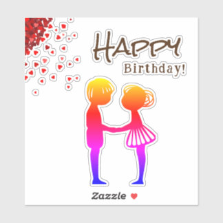 甘いハート シール