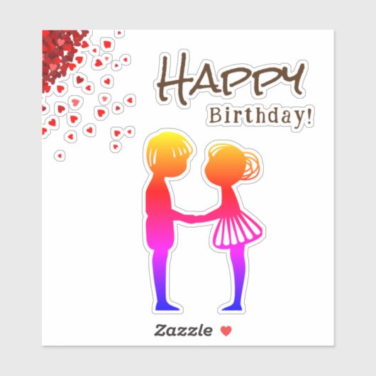 甘いハート シール (シート)