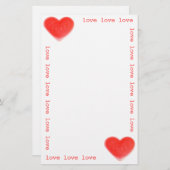 甘いハート「愛」文房具 便箋 (正面/裏面)