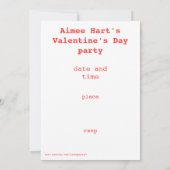 甘いハート「招待されました」の招待 招待状 (裏面)