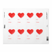 甘いハート'to...差出人ギフトラベルラベルポートレート ラベル (フルシート)