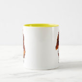 甘いバスセットハウンドチンアップ ツートーンマグカップ (中央)