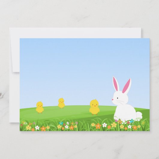 甘いバニーのペンキのイースターエッグの招待状 招待状 (裏面)