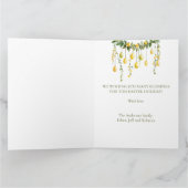 甘いバニーの水の色の植物の卵イースター カード (内部)