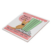 甘いバニーの記念碑をパーソナライズ タイル (側面)