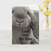 甘いバニーホッピング言うハッピーバースデー カード (黄色い花)