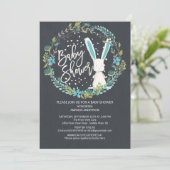 甘いバニー少年の赤ちゃんシャワー 招待状 (スタンド正面)