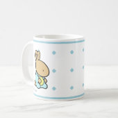 甘いバニー、ダイヤモンドパターンが付いているクラシックなマグ コーヒーマグカップ (正面左)