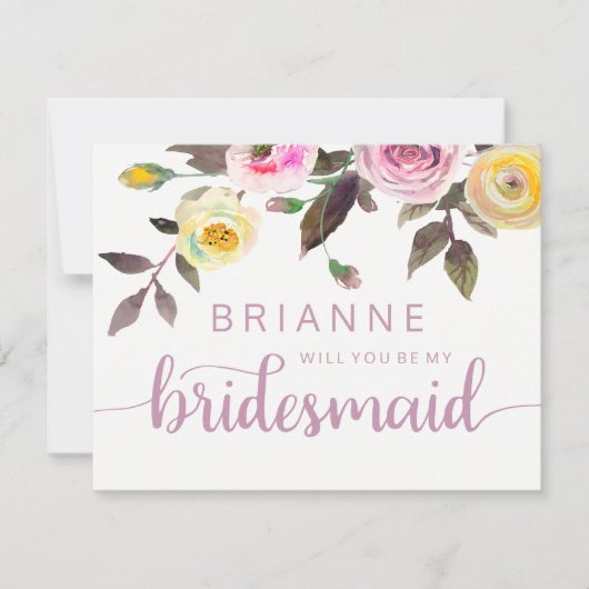 甘いバラの水の色は私の花嫁になる 招待状 (正面)